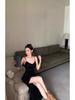 Women’s Summer Slimming Low-Cut Lace Camisole Dress - Sexy High-Waisted Irregular Long Skirt