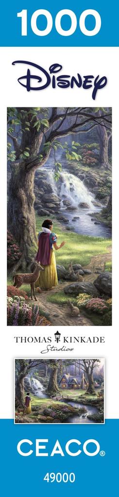 Ceaco - Disney - Thomas Kinkade - Snow White Discovers the Cottage - 1000 Piece Jigsaw Puzzle for Adults - Challenging Puzzle Perfect for Game Night