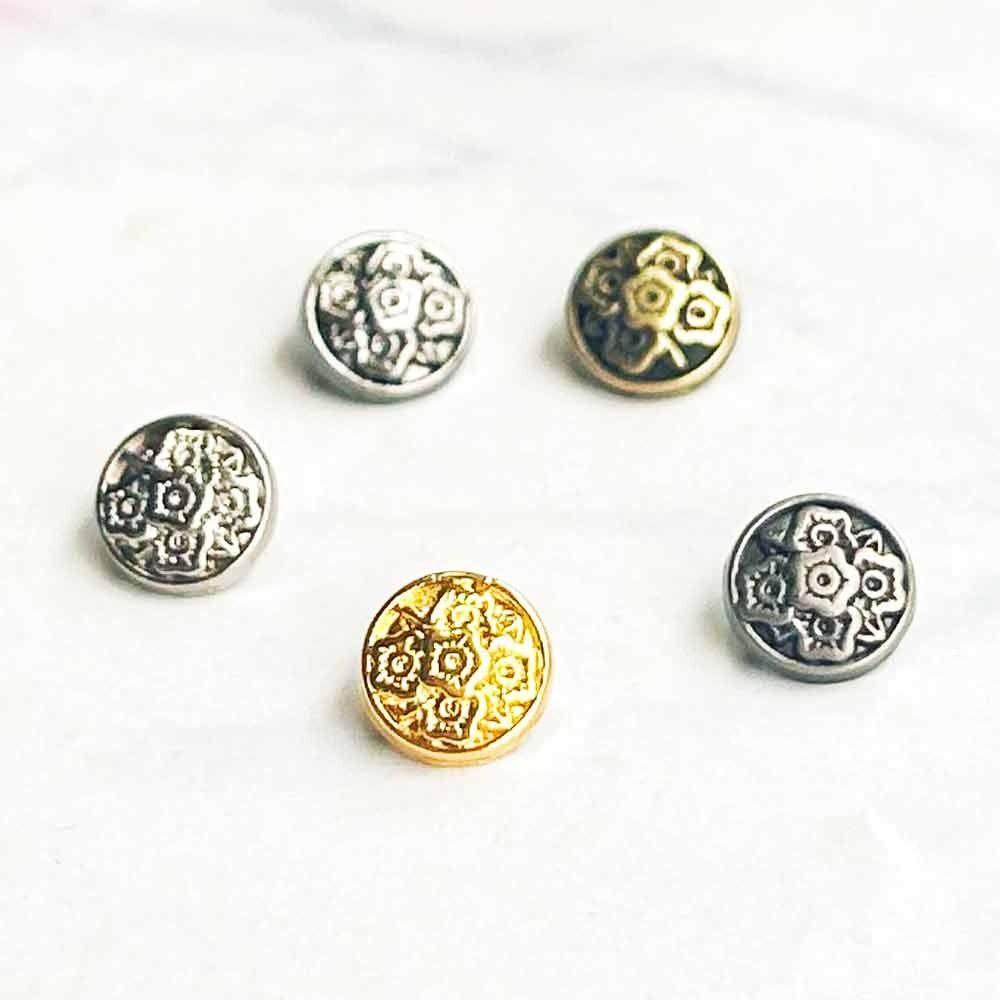 20 шт. 7 мм Пряжки-цветы Металлическая ультрамаленькая пряжка Новая пряжка для кукольного пальто DIY Аксессуары для кукольной одежды