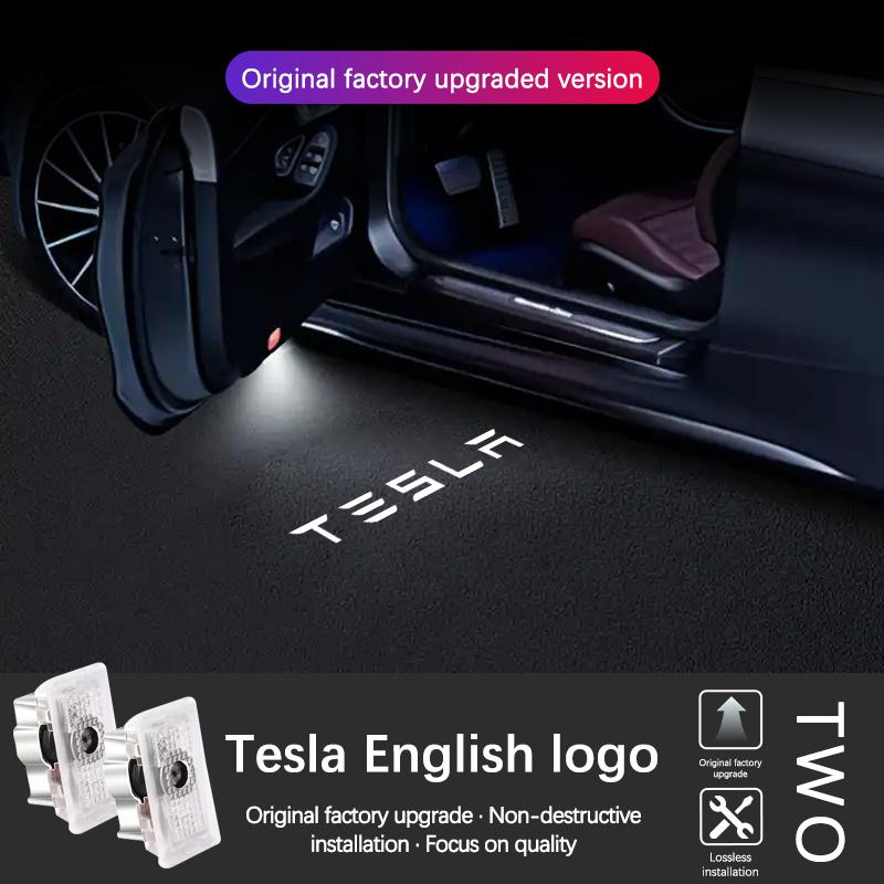 ALC1 LED Car Door Welcome Light Projector Ghost Shadow Lamp Accessories For Tesla Model 3 Model S Model Y Model X