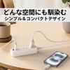TOPLAND Тонкий удлинитель, 2 м, Белый, с двумя розетками переменного тока и USB-зарядкой (Две розетки типа A), TPA20-WT