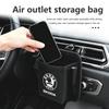 AAABT1 For Skoda Car Air Outlet Storage Box Hanging Phone Lipstick Lighter Organizer Bag Holder Rapid Octavia Derivative Enyaq-iV