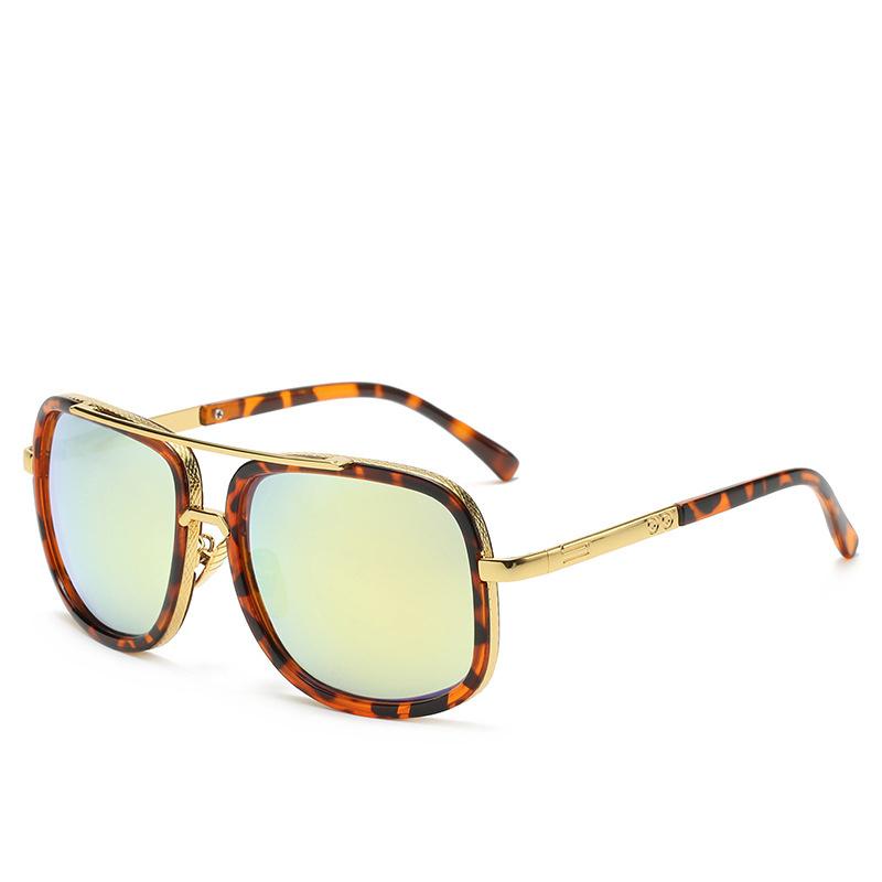 Солнцезащитные очки Fashion Square, винтажные металлические солнцезащитные очки, мужские, для спорта на открытом воздухе, путешествия, солнцезащитный козырек, неполяризованные очки