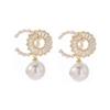 Double C Pearl Earrings for Women - Niche Design, Trendy 2023, 925 Silver Needle