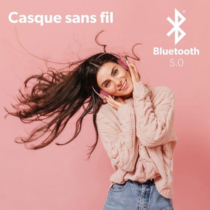 Casque Bluetooth - TONALITY - Circum-aural - Rose - Confort Optimal - Sans Fil