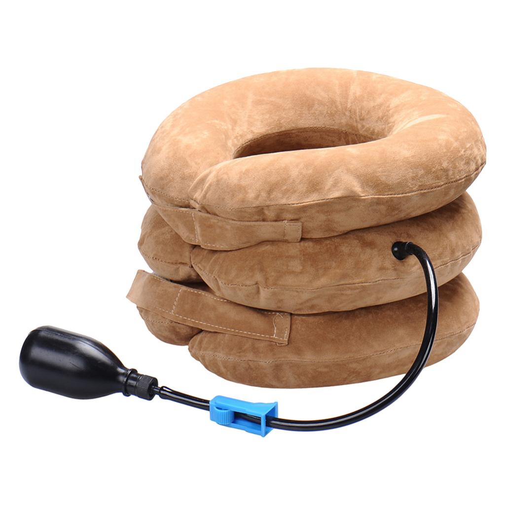 Устройство для вытягивания шеи. Надувной шейный воротник. Поддержка шеи. Мягкая шейная тяга.