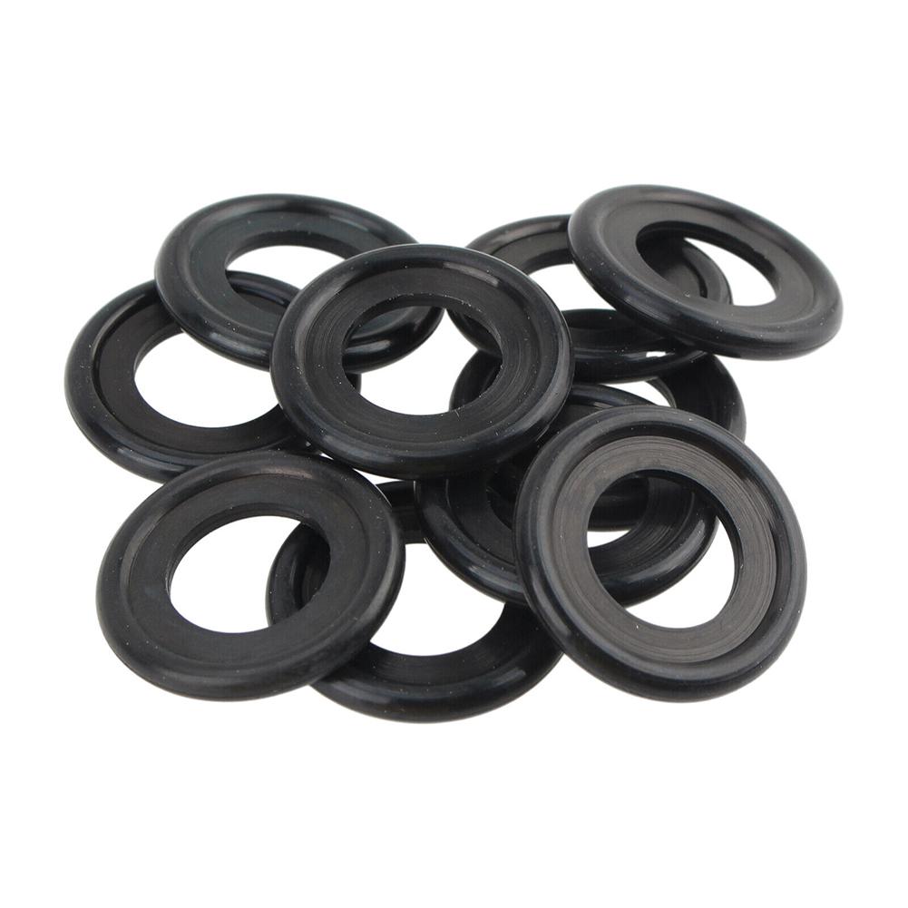 10Pcs Auto Engine Oil Drain Plug Gaskets Sealing Oring Replacement Black Rubber 12616850 Car Accessories