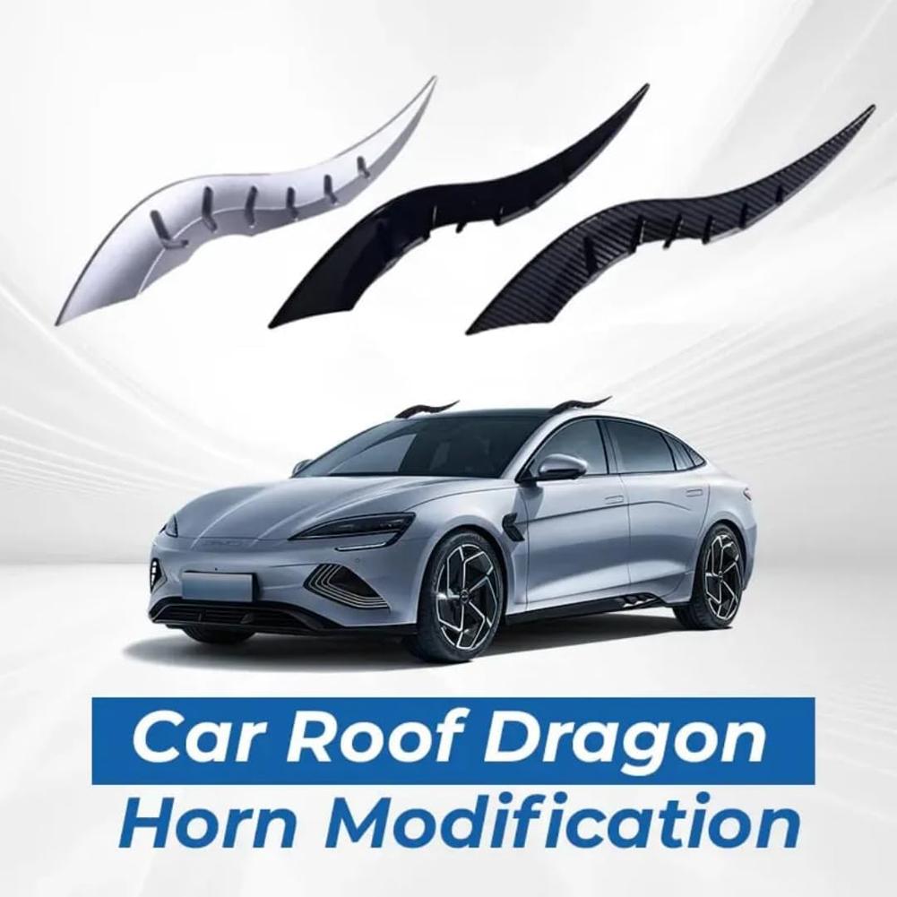 1 Pair Universal Car Exterior Decor Auto Roof Dragon Horn Shaped Car Exterior Decoration No-Drill Install Cool Cars Accessories