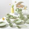 Айлан Хуэйцзя AQ Зеленый Крем Стиль Керамический Набор Столовой Посуды
