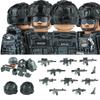 Военный Коммандос Спецназ США SWAT Строительные Блоки Современный Город Полиция Боевой Шлем Штурмовая Фигурка Оружие Рюкзак Игрушки
