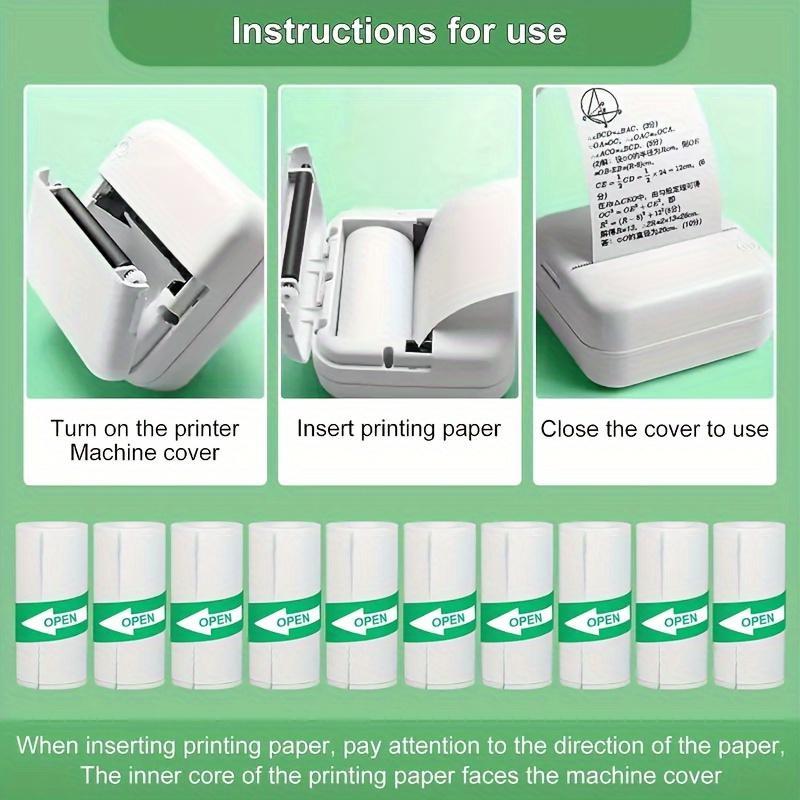 5/10 рулонов бумаги для мини-принтеров, самоклеящаяся термобумага, наклейка для печати, бумага для карманных термопринтеров