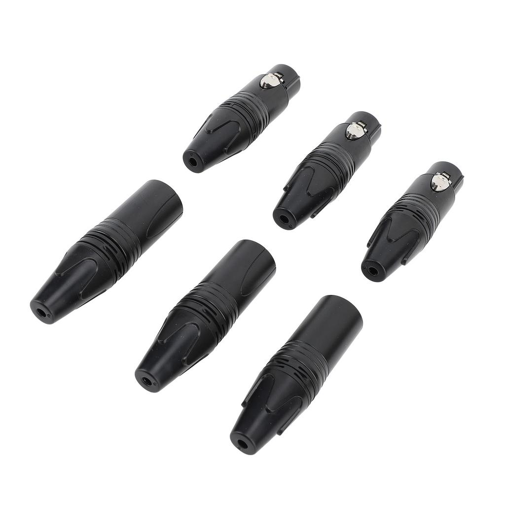 10pcs XLR Connector Professional 5 Male 5 Female High Conductivity Replacement XLR Plugs for Sound