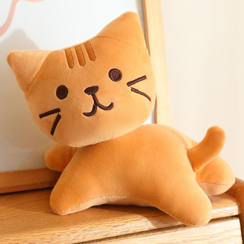 Милая Плюшевая Игрушка Кошка Мягкие Котята 4 Цвета Оранжевый Кот Игрушки Лежащий Кот Игрушка Мягкие Плюшевые Животные Игрушки Подарки для Детей Подарки на День Рождения