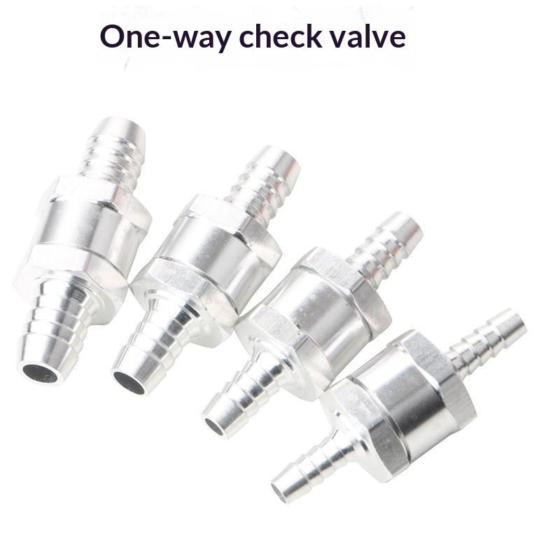 One-Way Non-Return Check Valve Aluminium Fuel Water Gas Air Vacuum Petrol Diesel 4 Size Valves 6/8/10/12Mm For Marine Automotive