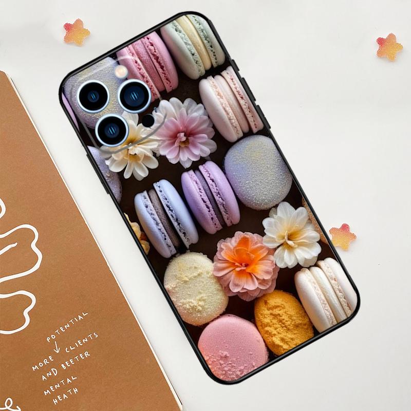 Dessert ice Cream Macaron Food Phone Case For iPhone 17 Pro Max 14 11 15 16 Pro Max 12 13 mini 16 Plus 16e 17 Air Funda