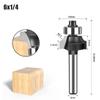 1/4 дюйма, 6 мм хвостовик, угловой круглый фрезерный станок с подшипником, фреза для работы по дереву, дереву