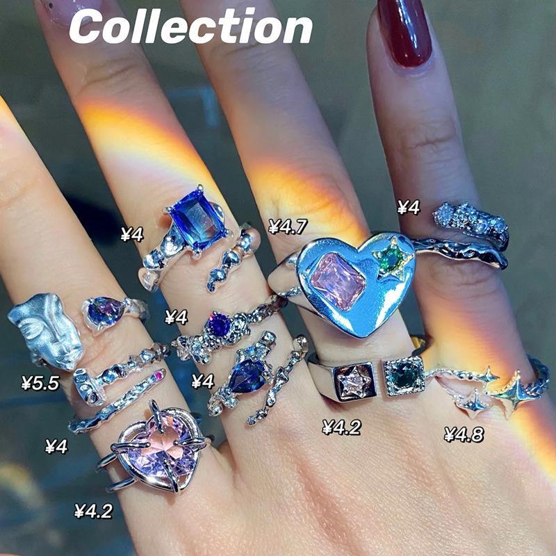 Нишевый Дизайн Чувство Простоты, Высококлассная Индивидуальность, Инкрустированный Бриллиантами Циркон Любовь, Холодный Стиль И Крутой Палец Указательный Открывающее Кольцо