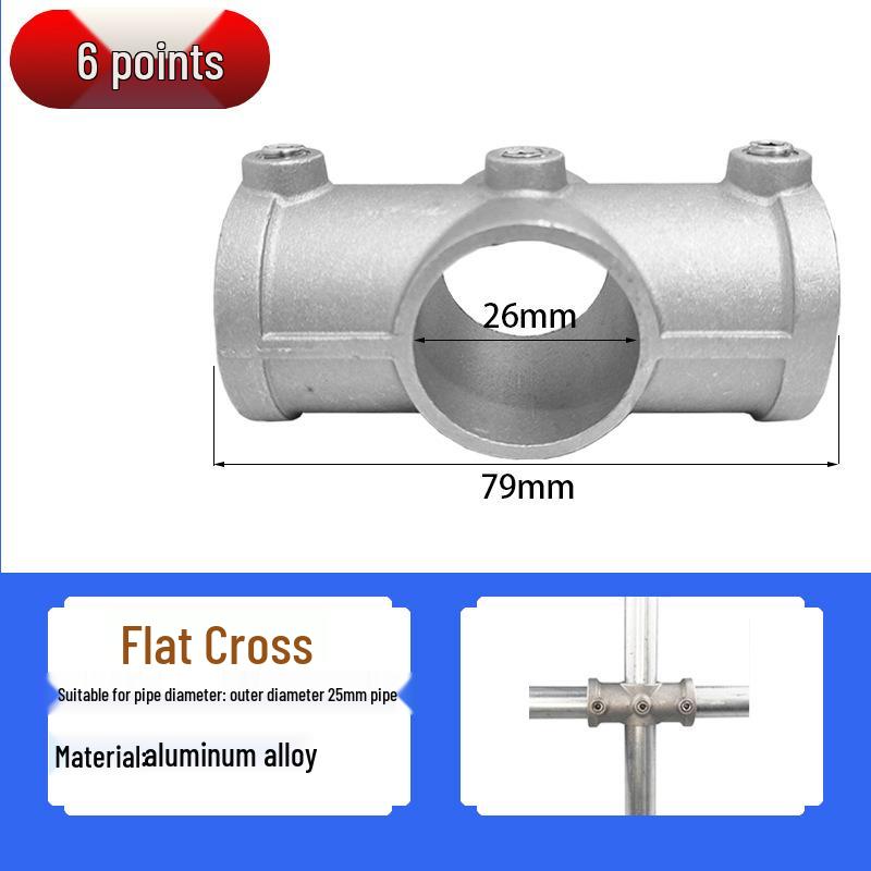20/25/32mm Steel Pipe Connector: Galvanized 6-Point Round Elbow Joint Fastener