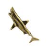 Морская скульптура рыбы в античном стиле из латуни, фигурка акулы, идеально подходит для украшения стола или гостиной, домашнего офиса.
