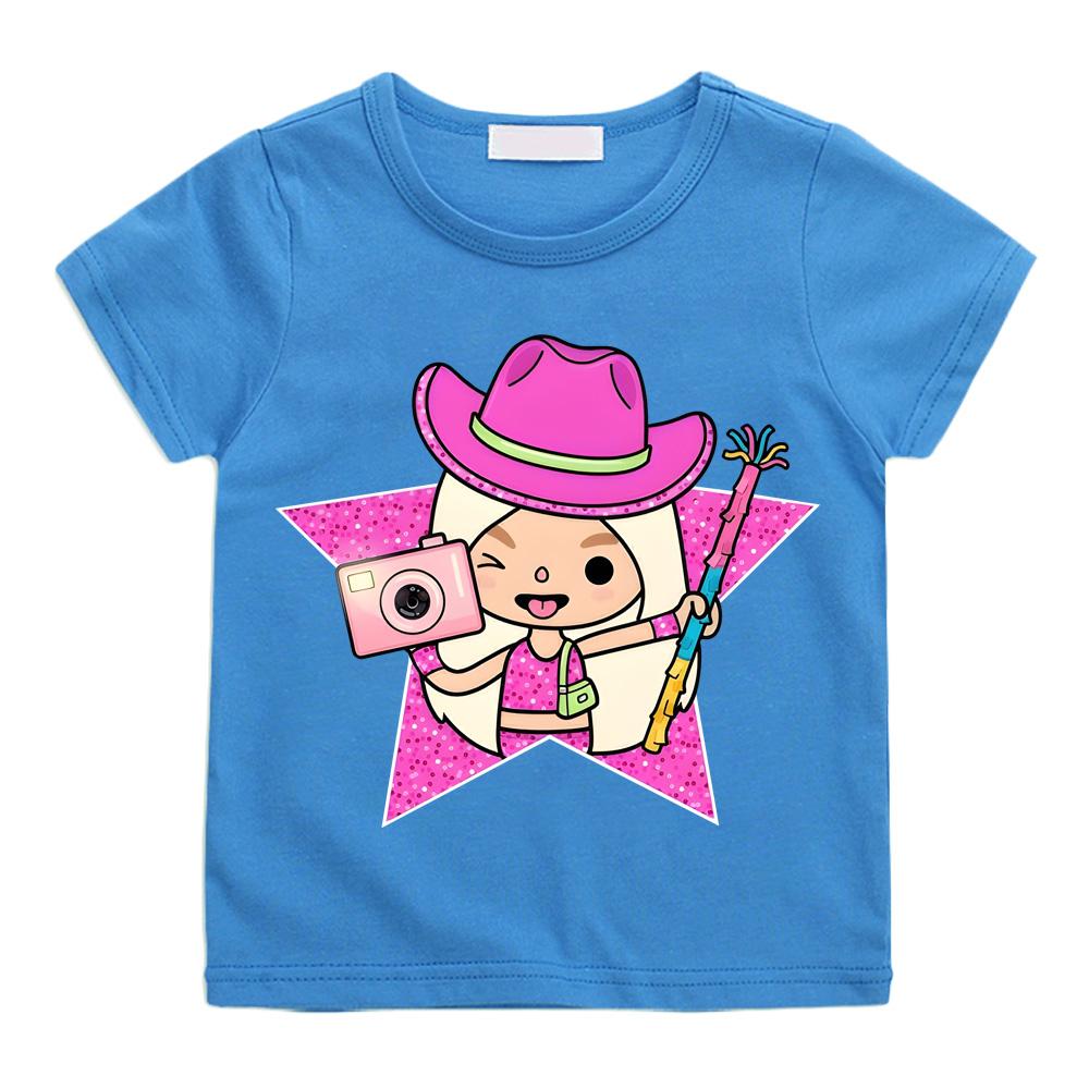 Кавайная футболка с мультяшным принтом Streetwear Мультяшная Манга 100% Хлопок Короткий рукав Мальчики/Девочки Футболка Летняя Подростки Кавайная С круглым вырезом Аниме Футболка Милый Топ