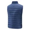 Mens Plus Size Padded Vest Stand Collar Warm Winter Casual Sleeveless Jacket