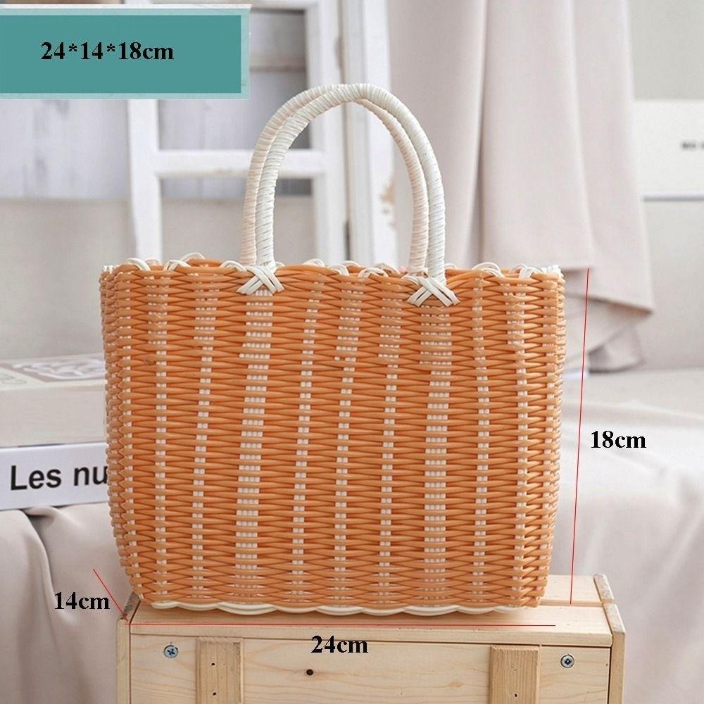 Rattan Woven Home Vegetable Fruit Packing PE Picnic Storage Basket