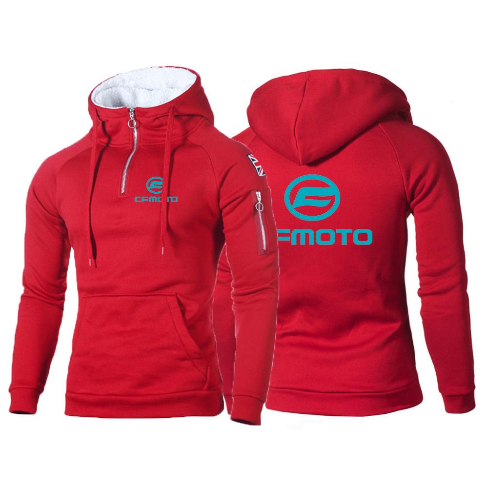 2025 Spring And Autumn Man's Fashion Comfortable Hooded Jacket Cfmoto Logo Print Classic Cardigan Hoodies Drawstring Slim Coat