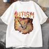 Unisex Autistic Funny Skeleton T-Shirt Women Autism Meme Graphic T Shirts Harajuku Fashion Vintage T Shirt Unisex Streetwear