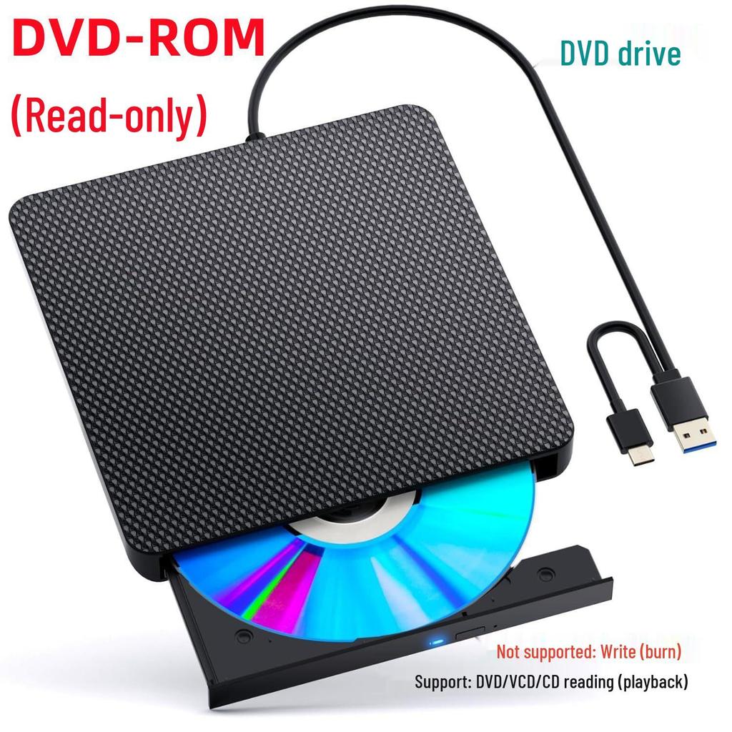 Portable Leather Texture USB Blu-ray & DVD Burner with Optional Combo Function Optical Drive