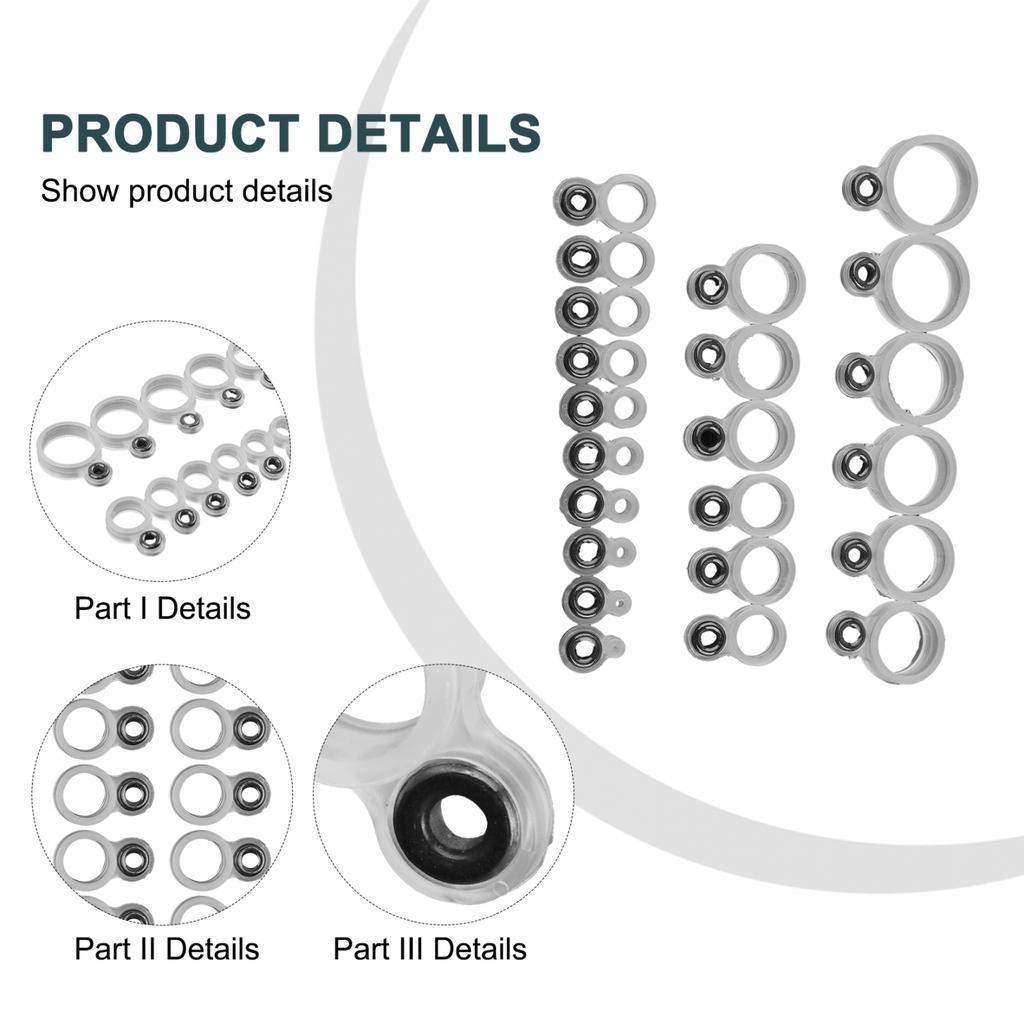 Versatile Silicone Fishing Rod Guide Wire Repair Kit 1422Pcs for All Rod Sizes