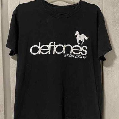 Футболка Deftones Band White Pony Ретро Черная Унисекс Мужская Женская S-4XL