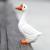 Белая гусиная деревянная статуэтка, фигурка пингвина, подарок на праздник для влюбленных, ручная работа, натуральные поделки, игрушки, настольное украшение для дома, креативная статуэтка
