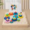Wooden Gear Toy for Youngsters Smart Puzzle Game with Colorful Gears,Fine Motor Skills Development,Creative Educational Toy for Christmas Gifts,