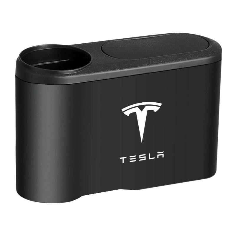 1 шт. Мусорное ведро Автомобильная эмблема Коробка для мусора Контейнер Хранение Автомобильные аксессуары Для Tesla Model S Model X Model Y Cybertruck Model 3 Model Y