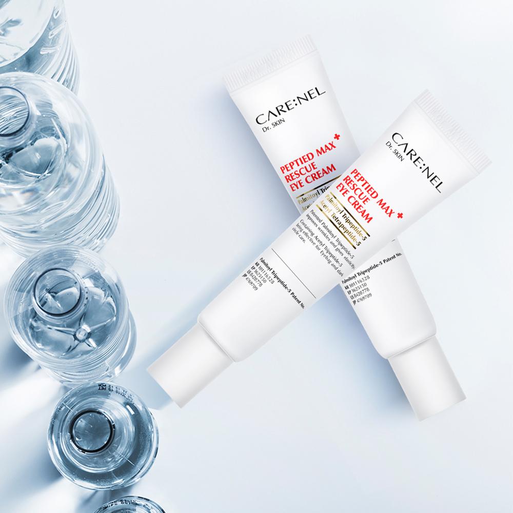 CARENEL Peptied Max Rescue Крем для кожи вокруг глаз против морщин Упругость мешков под глазами Уход за темными кругами Корейский уход за кожей