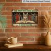 2D Flat 1pc ("8X12") "Time Spent with Books & Cats Is Never Wasted." Decor Gift Sign, Floral Sign, Aluminium Sign, Metal Sign Decor, Wall Decor, Home