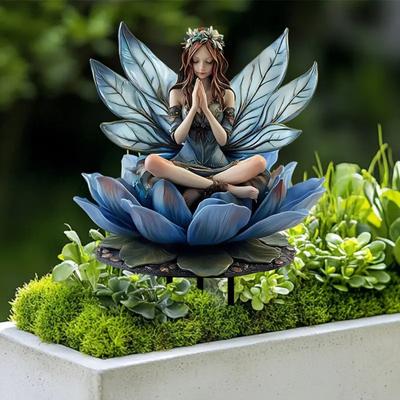 Садовый колышек серии Fantasy, устойчивый к погодным условиям, декоративный колышек Fairy, 2D, плоское акриловое украшение с колышком для декора двора на открытом воздухе
