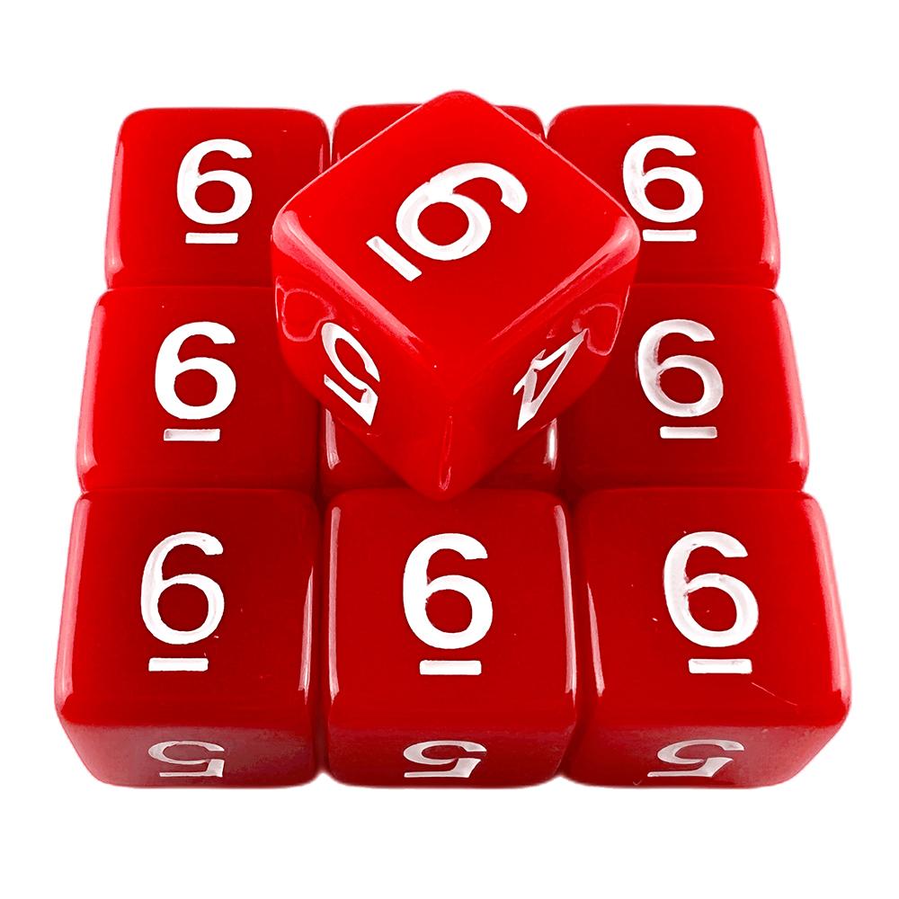 Многогранные игральные кости 10 шт. 6-гранные игральные кости цифровые игральные кости для ролевой игры DND настольные игровые аксессуары