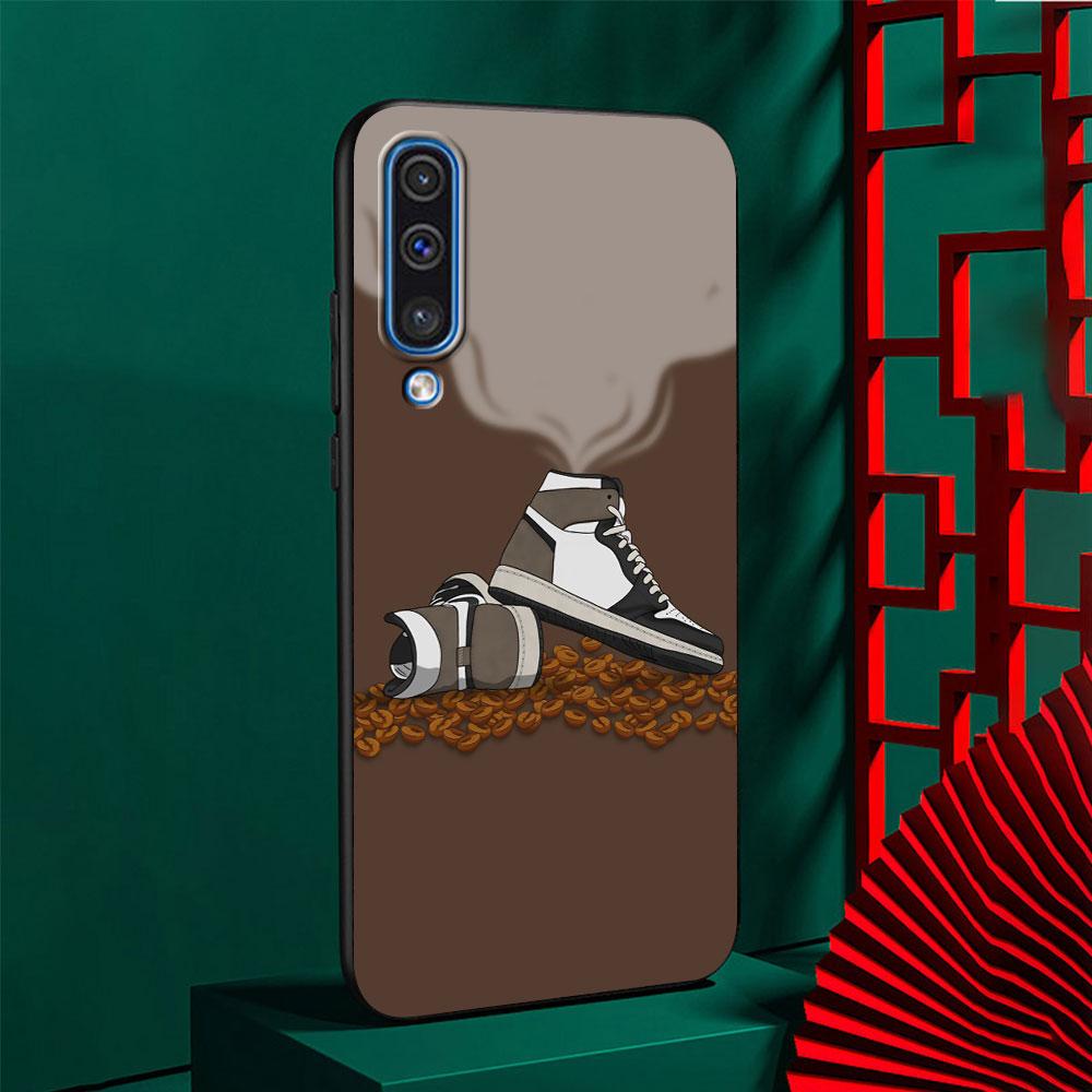 Sneakers Shoe Case for Samsung Galaxy A50 A50s A40 A20e A20 A30 A30s A70 A70s A10 A10s A20s A11 A21 A42 Black Phone Cover