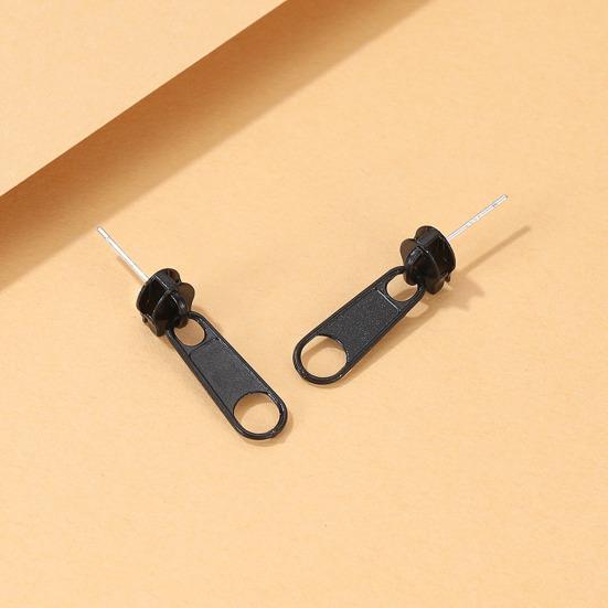 1 пара серег-гвоздиков на молнии в форме ювелирных изделий с мультяшным рисунком ярких цветов для ушей