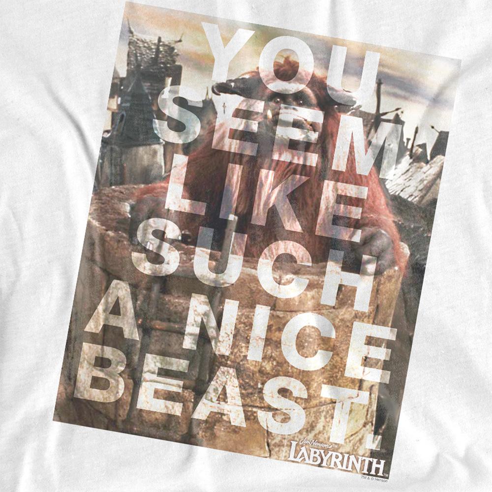 Labyrinth Unisex Adult Nice Beast T-Shirt