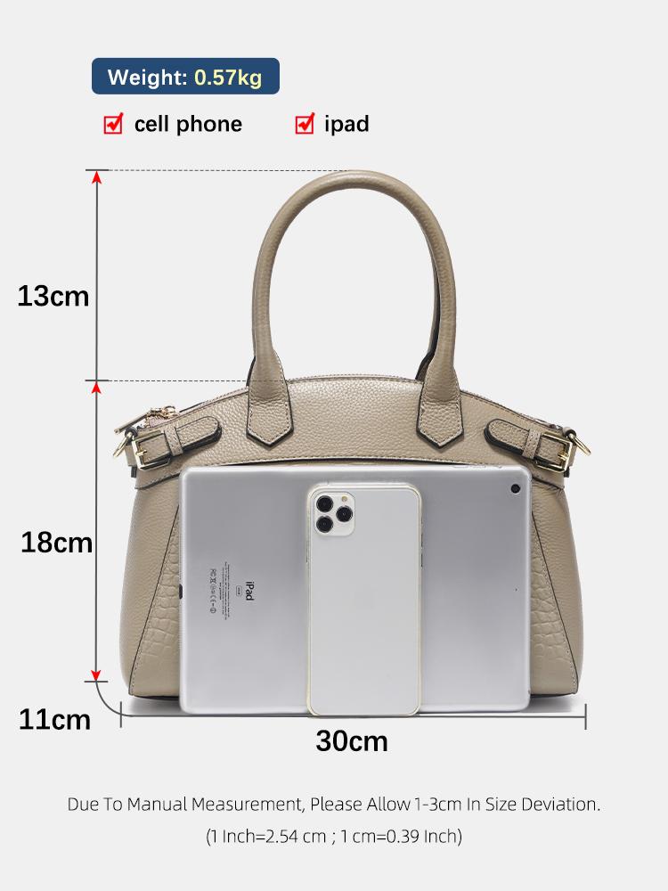 Zency Женская Роскошная Кожаная Сумка-Тоут Большой Вместимости, Сумка на Плечо, Сумка-Шопер