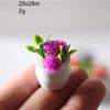 5pcs 1:12 Dollhouse Miniature Green Plant in Pot Simulation Potted Plants Dollhouse Decor Mini Flower Pots Holiday Gifts Party