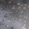 Snowflake Bowknot Lovely Christmas Self Adhesive Nail Art Sticker 5D Embossed Manicure Decals