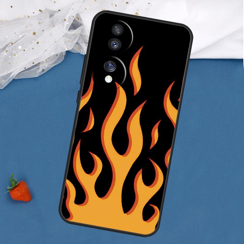 Модный дизайн Чехол с рисунком пламени Для Honor Magic 7 5 6 Lite 8 Pro 200 400 50 70 90 X8c X8b X9a X9b X9c X9d Win RT Чехол