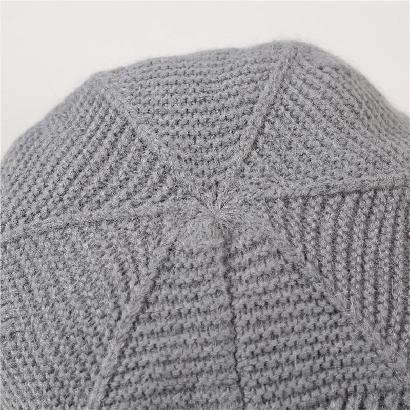 Женские шапки и кепки однотонные из плюша и кроличьей шерсти вязаные теплые саржевые шапки-береты на осень-зиму