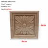 Vintage Unpainted Wood Carved Decal Corner Applique Frame For Home Furniture Wall Cabinet Door Decorative Wooden Miniature Craft