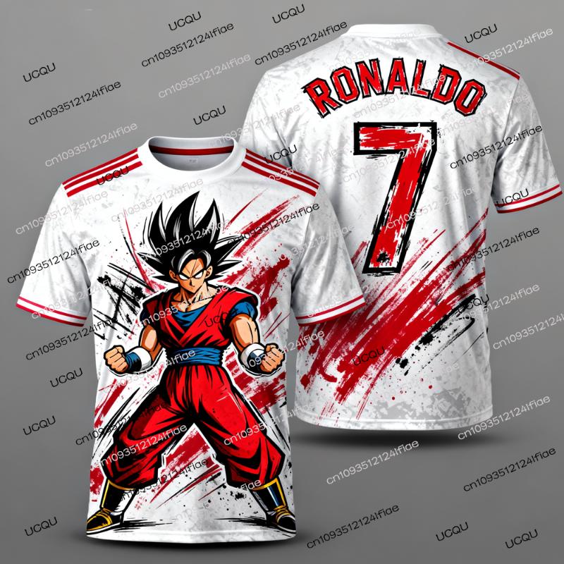 2026 Новинки Dragon Ball Z Goku/Vegeta Специальное издание Футбольная майка Ronaldo №7 Футболка Фанатский специальный комплект майки