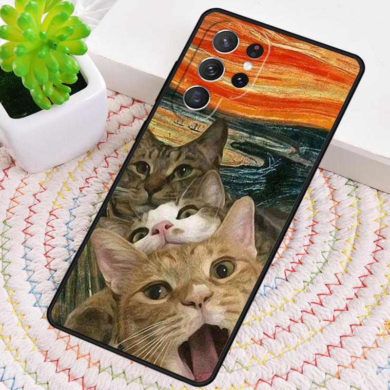 Милый Кавайный Чехол-Кот для Samsung Galaxy note 10 pro S26 Ultra S23 S24 FE S25 S21 S22 PLUS ударопрочный Чехол