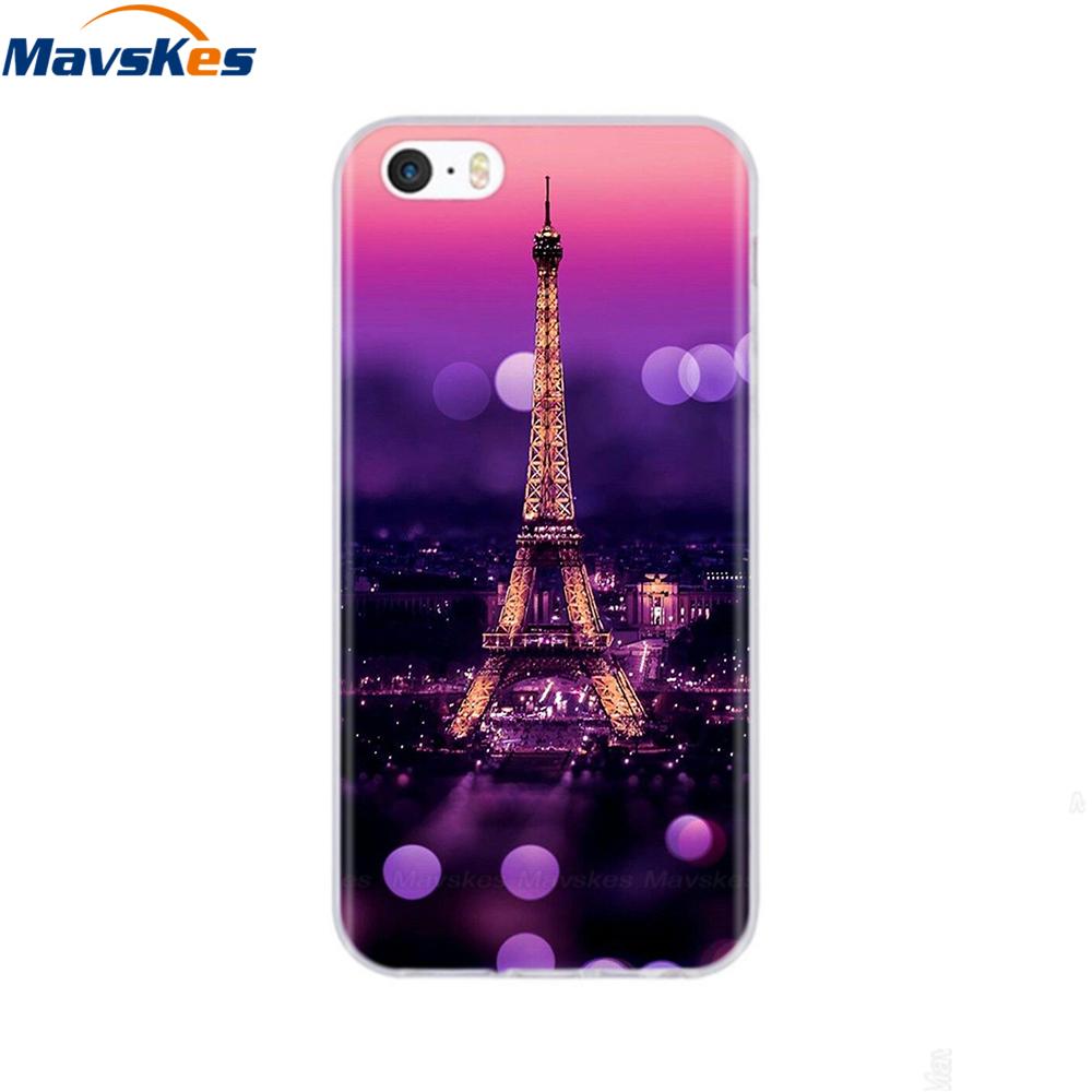 Мягкий чехол из ТПУ для iPhone 4 4s 5 5s SE 6 6s милый мультяшный кот цветок модный силиконовый чехол-бампер для телефона полная защита